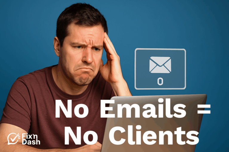 No emails = no clients. Fix n Dash shows you how to fix this problem